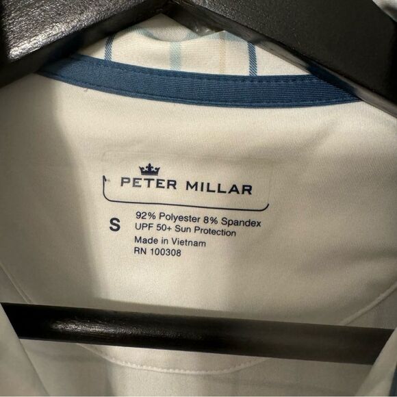 Peter Millar Women’s Plaid Golf Polo Top Sleeveless Collared White Size Small - Picture 3 of 4